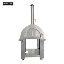 Hyxion gas and wood fired stainless steel pizza oven for outdoor